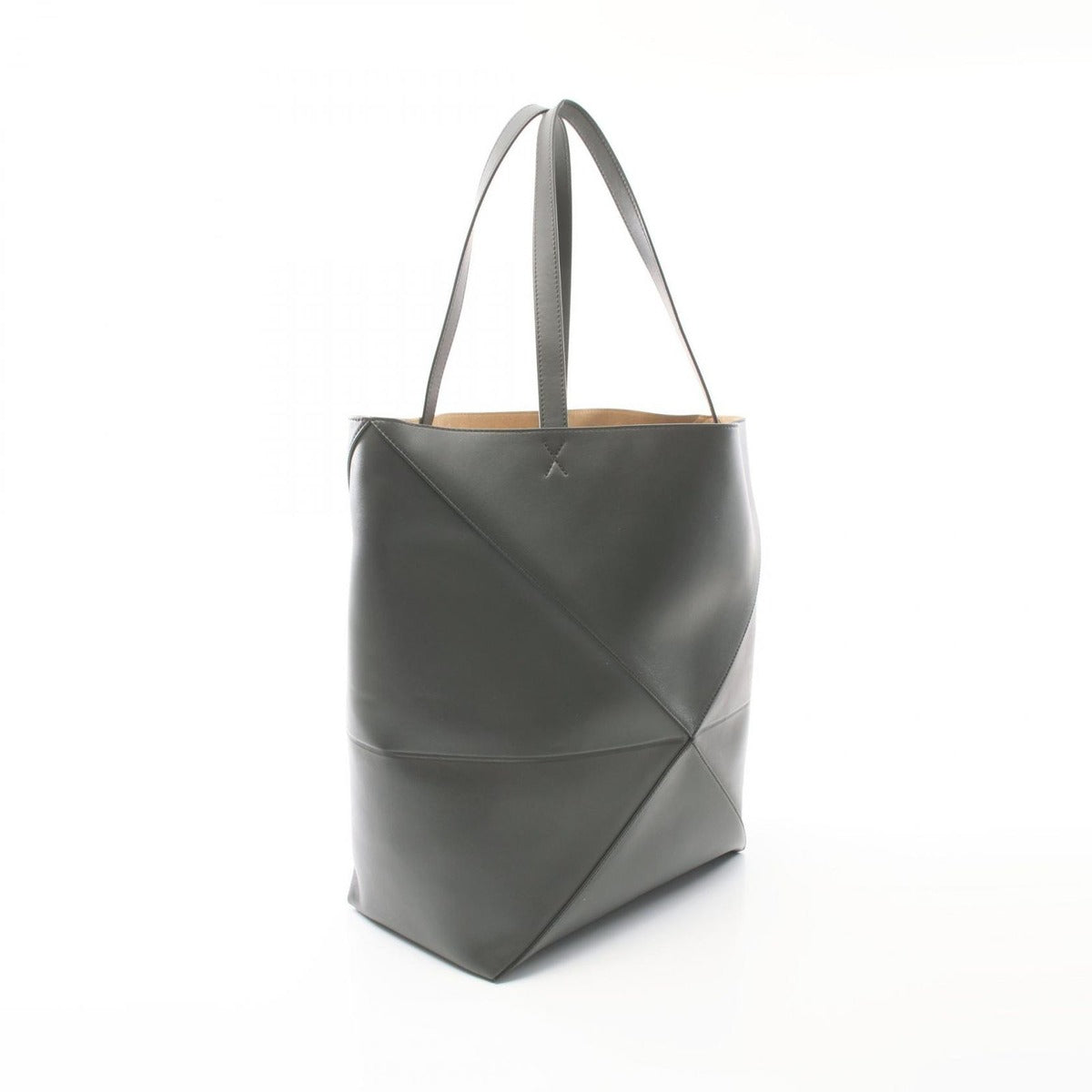 Loewe Tote Puzzle Fold Dark Gray Leather — view 2