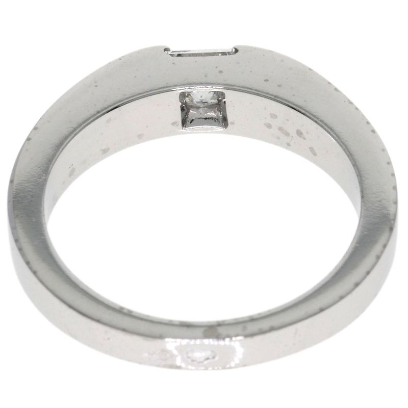 Cartier Tank Diamond #50 Ring 18K White Gold Ladies