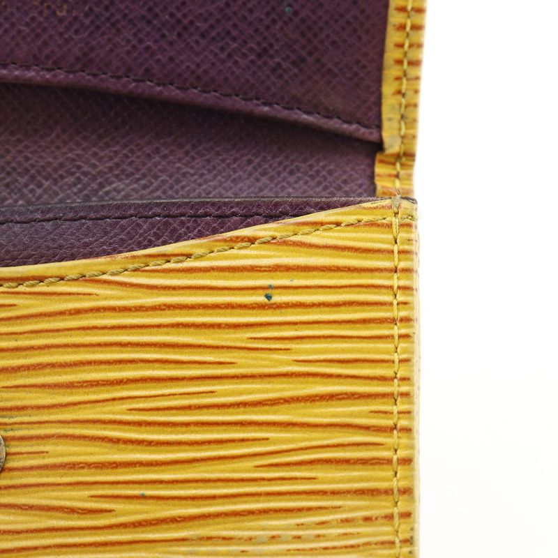 Louis Vuitton Ludlow M63309 Epi Leather Tassili Yellow Ca0935 Unisex Coin Case