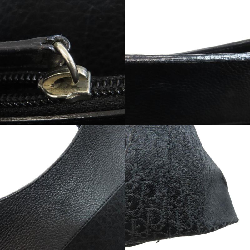 Christian DIOR Trotter Pattern Handbag Canvas Women