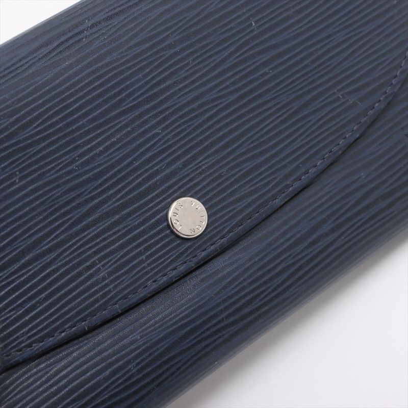 Louis Vuitton Epi Portefeuille Emilie Zipper Long Wallet M60854 Andigo-blue