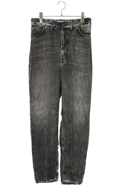 Balenciaga 621559 Tiw57 Trompe L'oeil Denim Transfer Print Long Pants Men XS