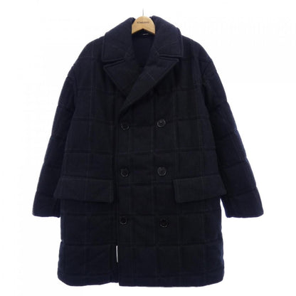 Hermes Pea Coat Cashmere Gray Check