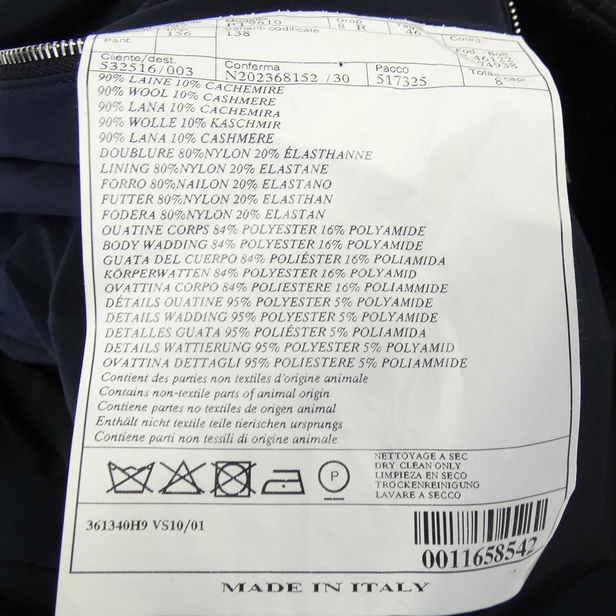 Hermes Pea Coat Cashmere Gray Check — view 3