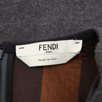 Fendi Sleeveless Dress Size: 38 Charcoal Gray Wool Women's Fendi