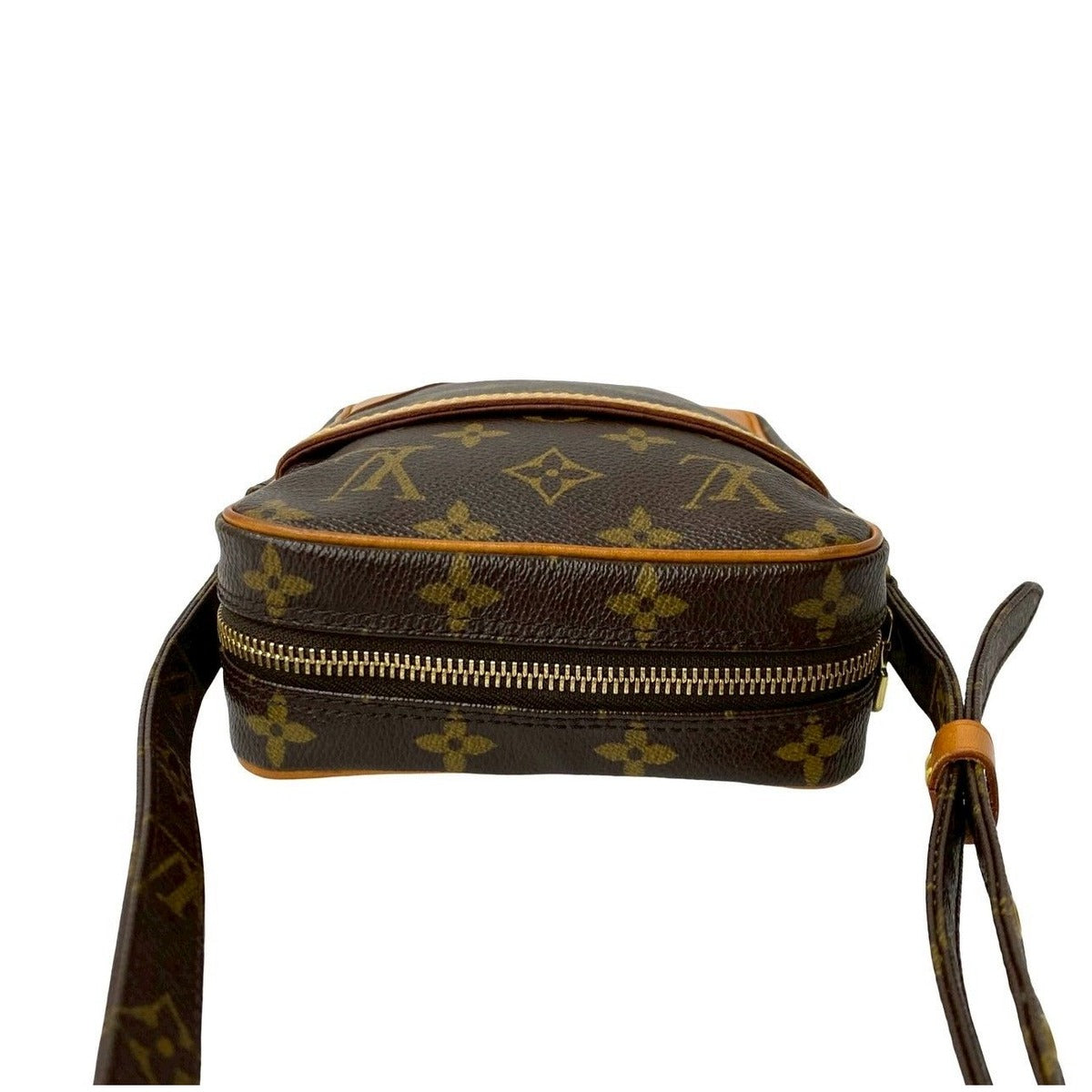 Louis Vuitton Vintage Danube Monogram Leather Mini Shoulder Bag Pochette Brown — view 4