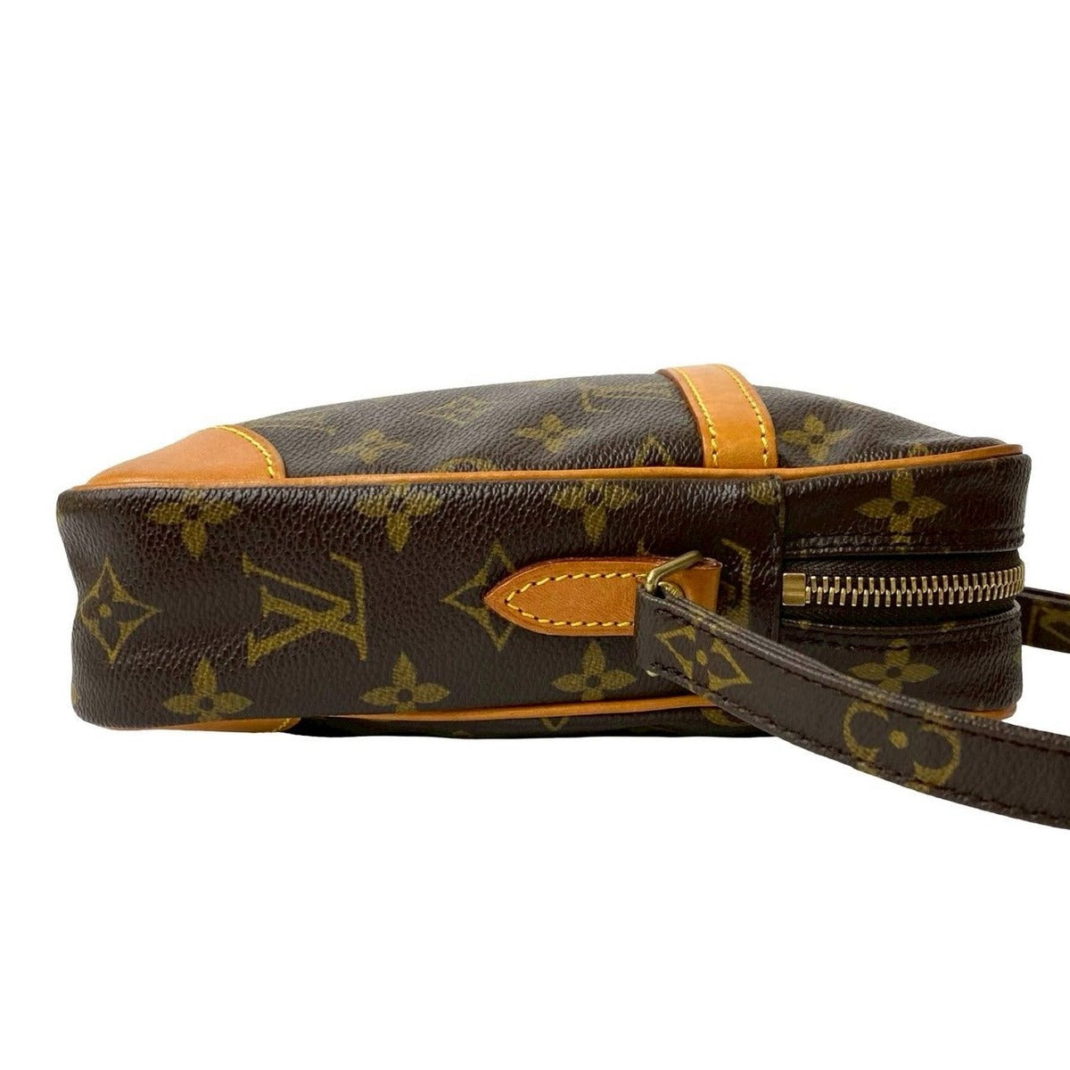Louis Vuitton Vintage Danube Monogram Leather Mini Shoulder Bag Pochette Brown — view 6