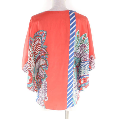 Hermes Silk Allover Pattern Short Sleeve Skipper Shirt Top — view 4