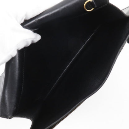 Hermes Pochette Jet Second Bag Vintage Box Calf Black 0V Men's Clutch Bag