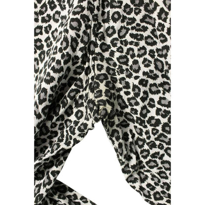 Celine Leopard All Over Pattern Long Sleeve Shirt 37 White Black — view 3
