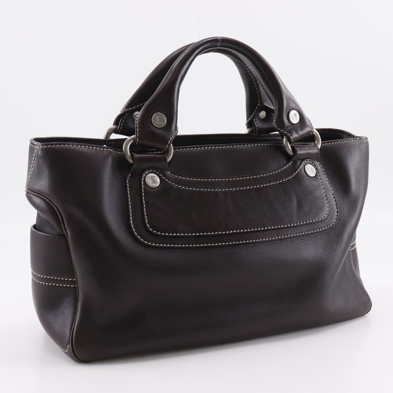 Celine Boogie Bag Leather Brown Women's Handbag
