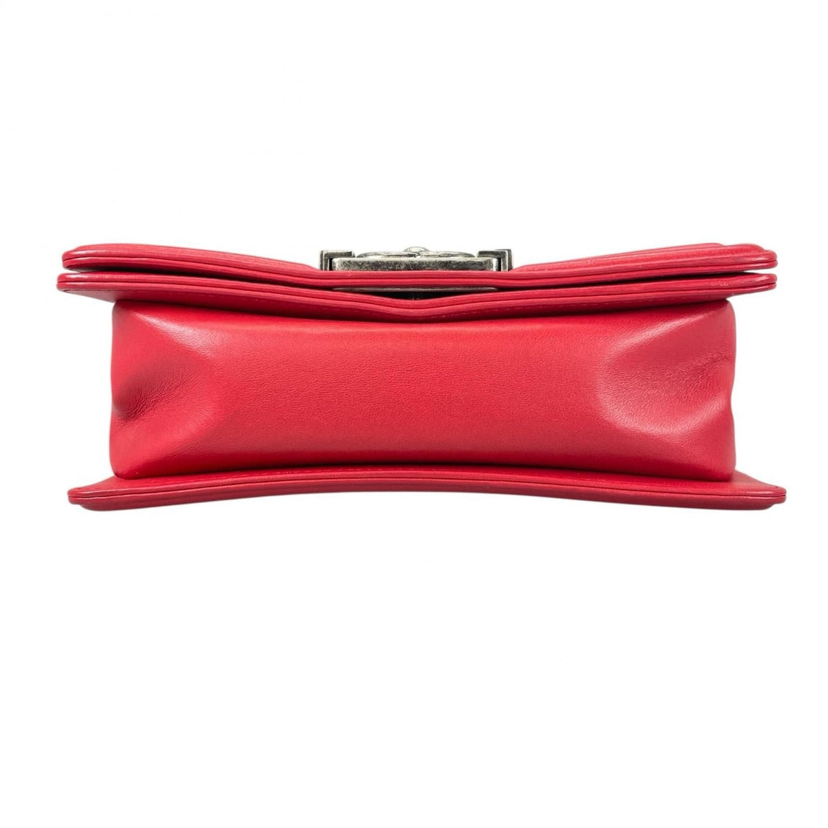 Chanel 20 Lambskin Red Shoulder Bag Silver — view 4