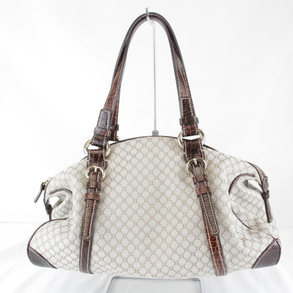 Celine Macadam Pattern Beige Handbag Canvas