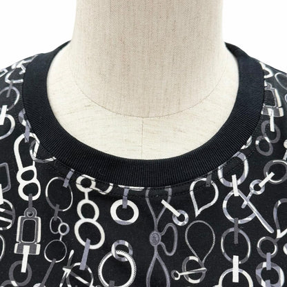 Hermes RE Boucles Cotton Allover Pattern Short Sleeve Shirt — view 4