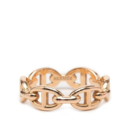 Hermes Chaine D'ancre Ring 55 18k Pink Gold
