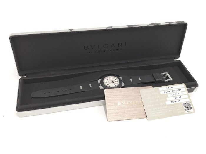 Bvlgari Aluminum Steve Aoki Limited Aluminum Automatic White Dial Rubber Black