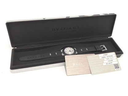 Bvlgari Aluminum Steve Aoki Limited Aluminum Automatic White Dial Rubber Black