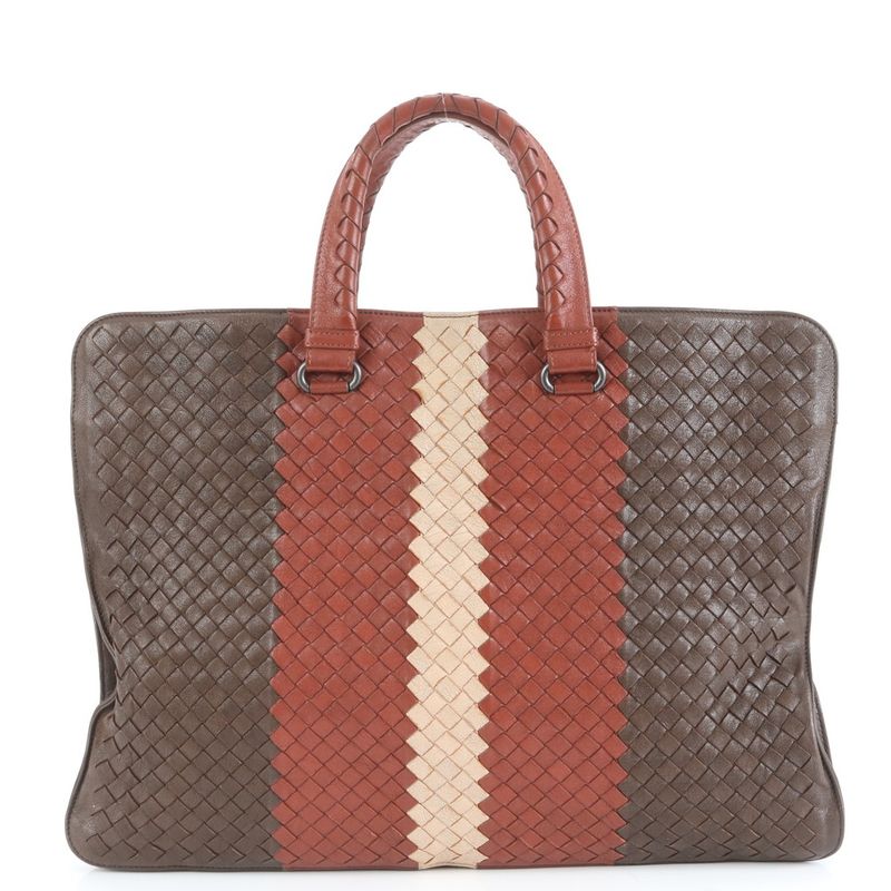 Bottega Veneta Intrecciato Woven Leather Business Bag Document Bag Briefcase
