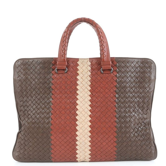 Bottega Veneta Intrecciato Woven Leather Business Bag Document Bag Briefcase