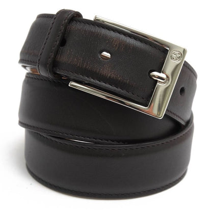 Gucci Belt Business Men Leather Dark Brown 345658 Bgh0n 525040