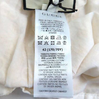 Gucci 619507 100% Cotton GG Pattern Lace Shorts Bottoms Ivory 42 Made In Italy