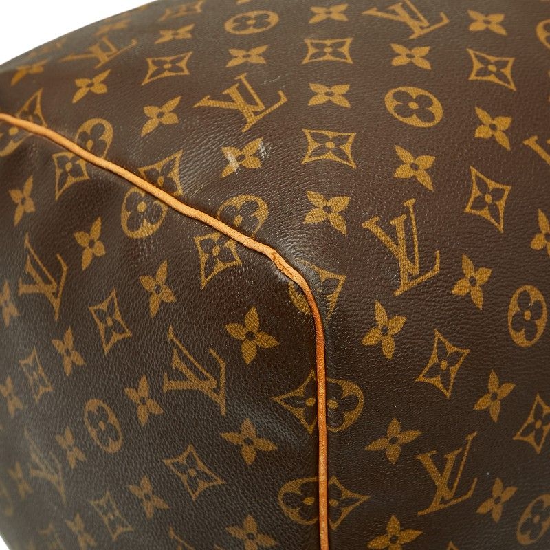 Louis Vuitton Monogram Keepall 55 Boston Bag Travel Bag M41424 Brown PVC