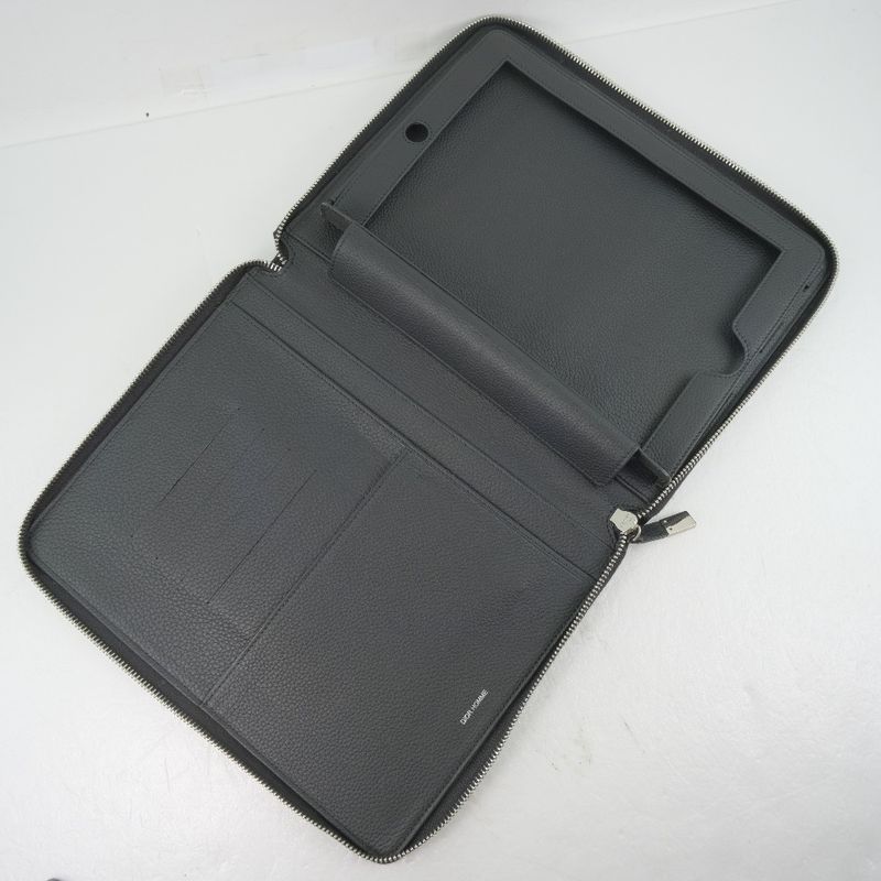 DIOR Homme Dior Homme Document Case Calf Black Unisex Clutch Bag