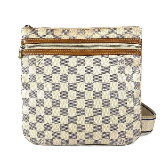 Louis Vuitton Shoulder Bag Pochette Bosfoll Damier Azur Canvas White