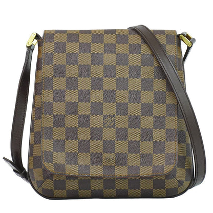 Louis Vuitton LV Musette Salsa Long Damier Ebene Shoulder Bag Pochette Brown
