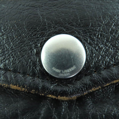 Saint Laurent Paris Patch Vintage Processing Calfskin Leather Rider — view 9