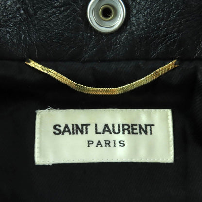 Saint Laurent Paris Patch Vintage Processing Calfskin Leather Rider — view 10