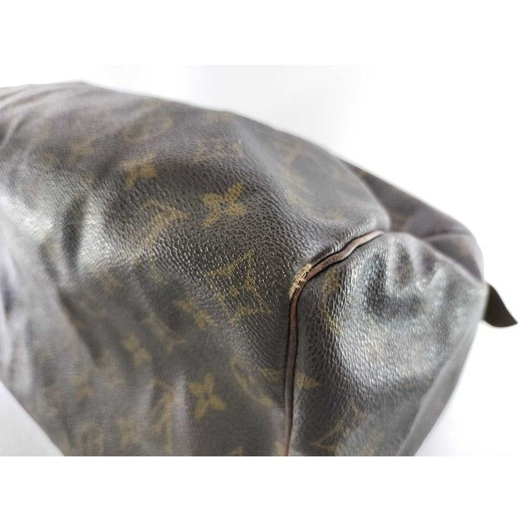 Louis Vuitton Handbag Speedy 35 Brown Monogram Canvas Mini — view 6