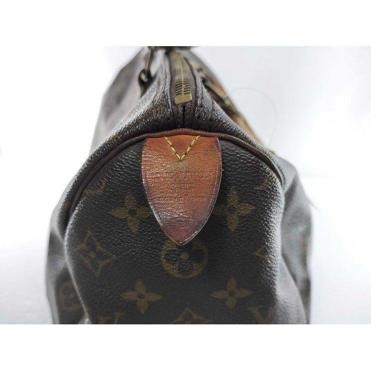 Louis Vuitton Handbag Speedy 35 Brown Monogram Canvas Mini — view 9