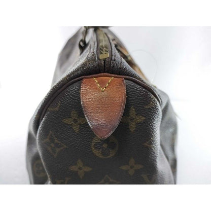Louis Vuitton Handbag Speedy 35 Brown Monogram Canvas Mini — view 9