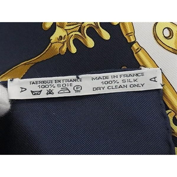 Hermes les Cavaliers D'or Carre 90 Silk Large Scarf Shawl Navy — view 5