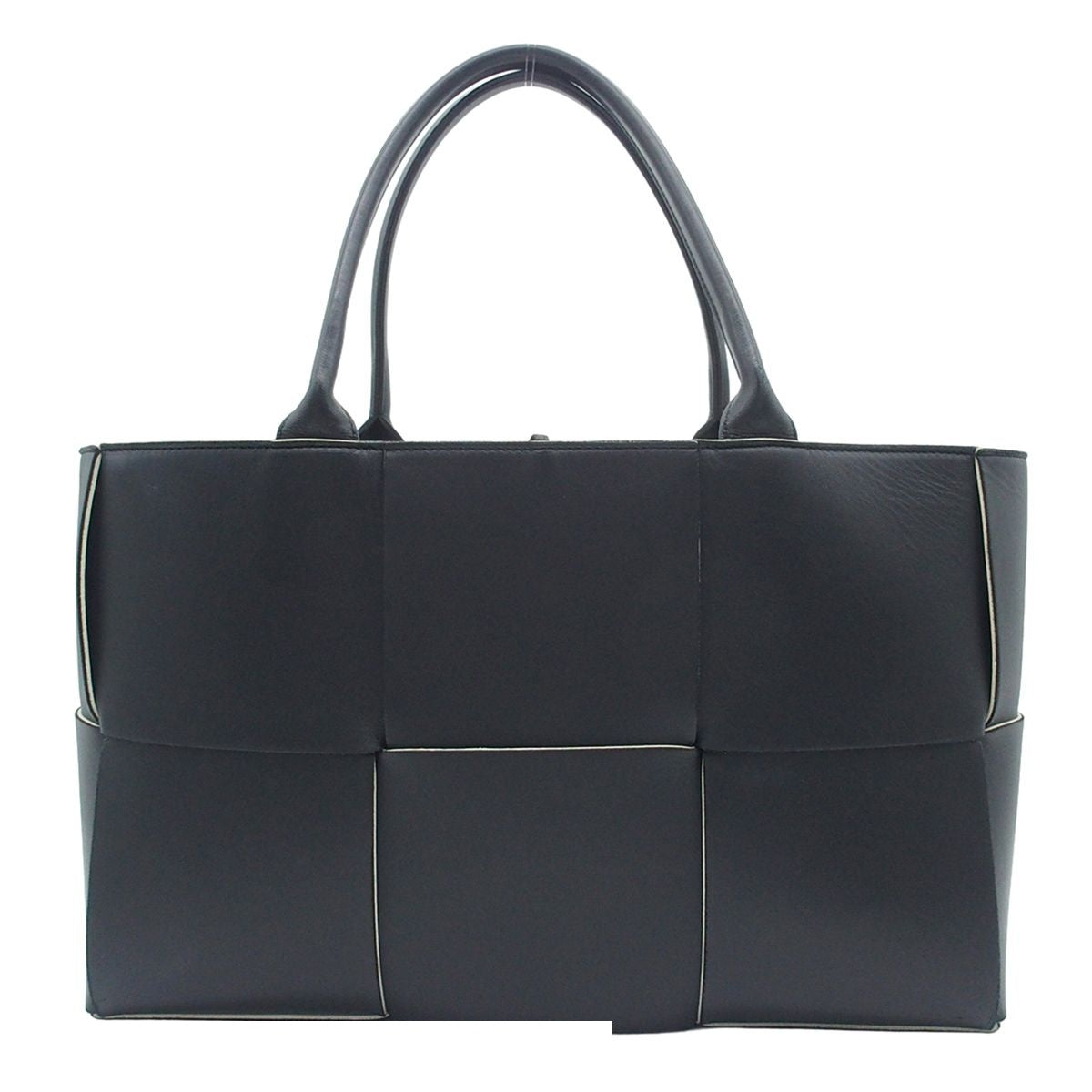 Bottega Veneta the Arco Tote Medium Black White Leather Handbag — view 2