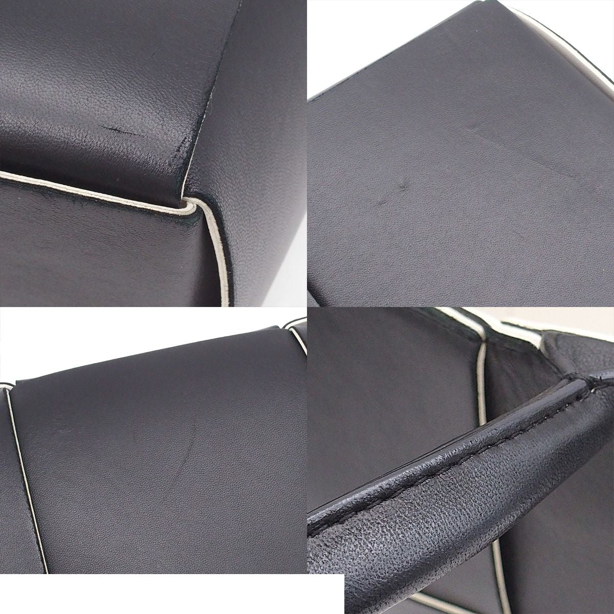 Bottega Veneta the Arco Tote Medium Black White Leather Handbag — view 7