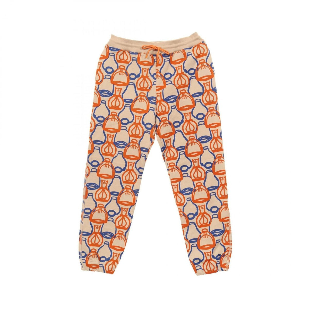 Hermes Pants Fantaisie D'etriers 3 E4400 di Beige Orange Blue Cotton Jogging