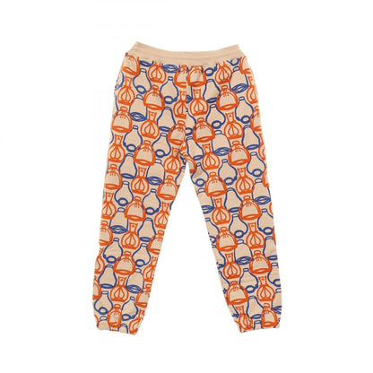 Hermes Pants Fantaisie D'etriers 3 E4400 di Beige Orange Blue Cotton Jogging — view 2