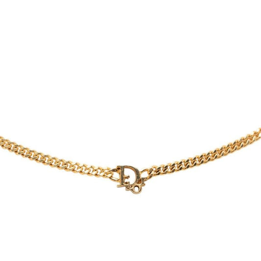 Dior Logo Necklace Gold Plated