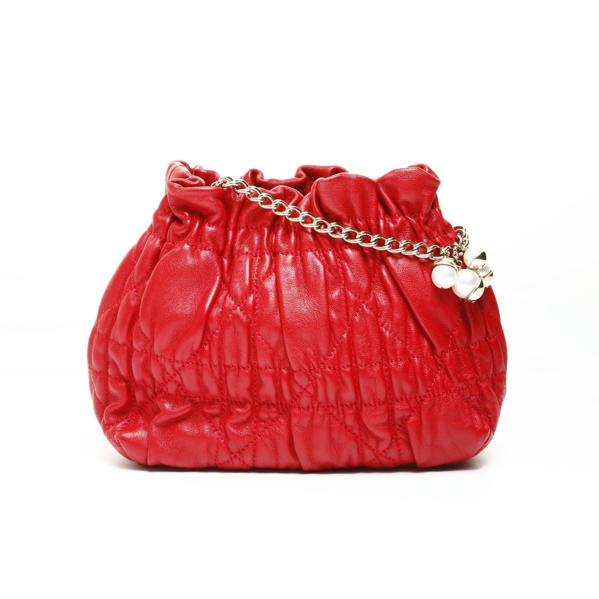 Dior Shoulder Bag Cannage Mini Pearl