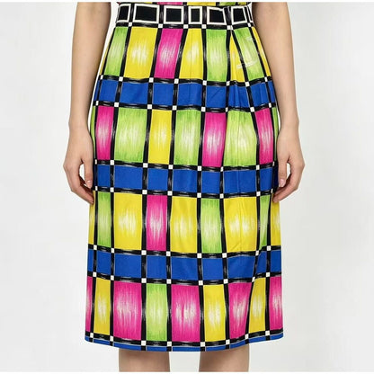 Versace Gianni Skirt Plaid Multicolor 38