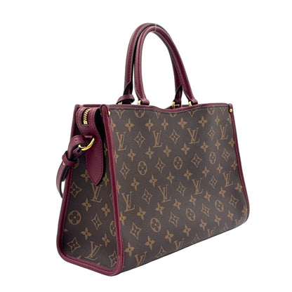 Louis Vuitton Popincourt PM Monogram Leather Brown Bordeaux Handbag Gold — view 2
