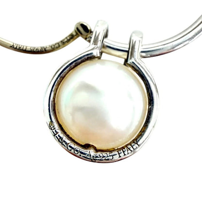 Tiffany & Co Pearl Hoop 925 Fresh Water Earrings Silver Gold Box Weight — view 9