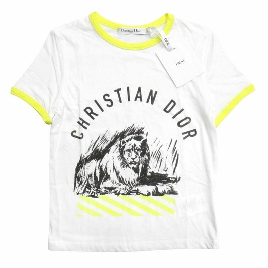 Dior D-jungle Pop Logo Lion T-Shirt Vintage Print XS White