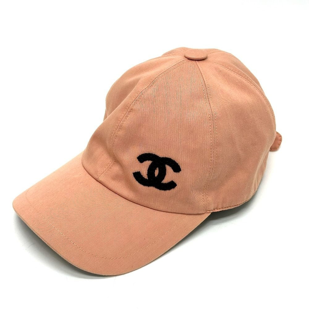 Chanel Cap CC Logo Sequin Cotton Pink
