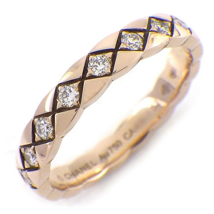 Chanel Ring Coco Crush Mini Quilted Full Eternity Points Diamond Total . 52