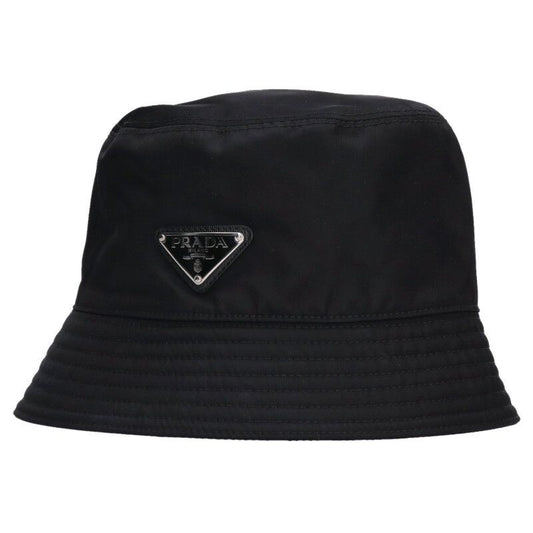 Prada 1hc137 Re-nylon Triangle Plate Nylon Bucket Hat Men's M