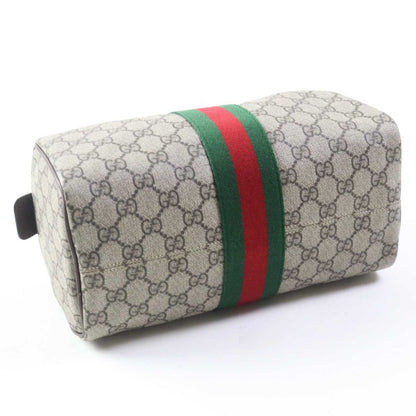 Gucci 759689 Cosmetic Case With Web Stripe GG Supreme Cosmetic Pouch/beauty