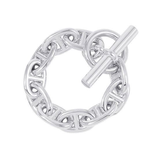 Hermes Bracelet Chaine D'ancre TGM 10 Links Silver